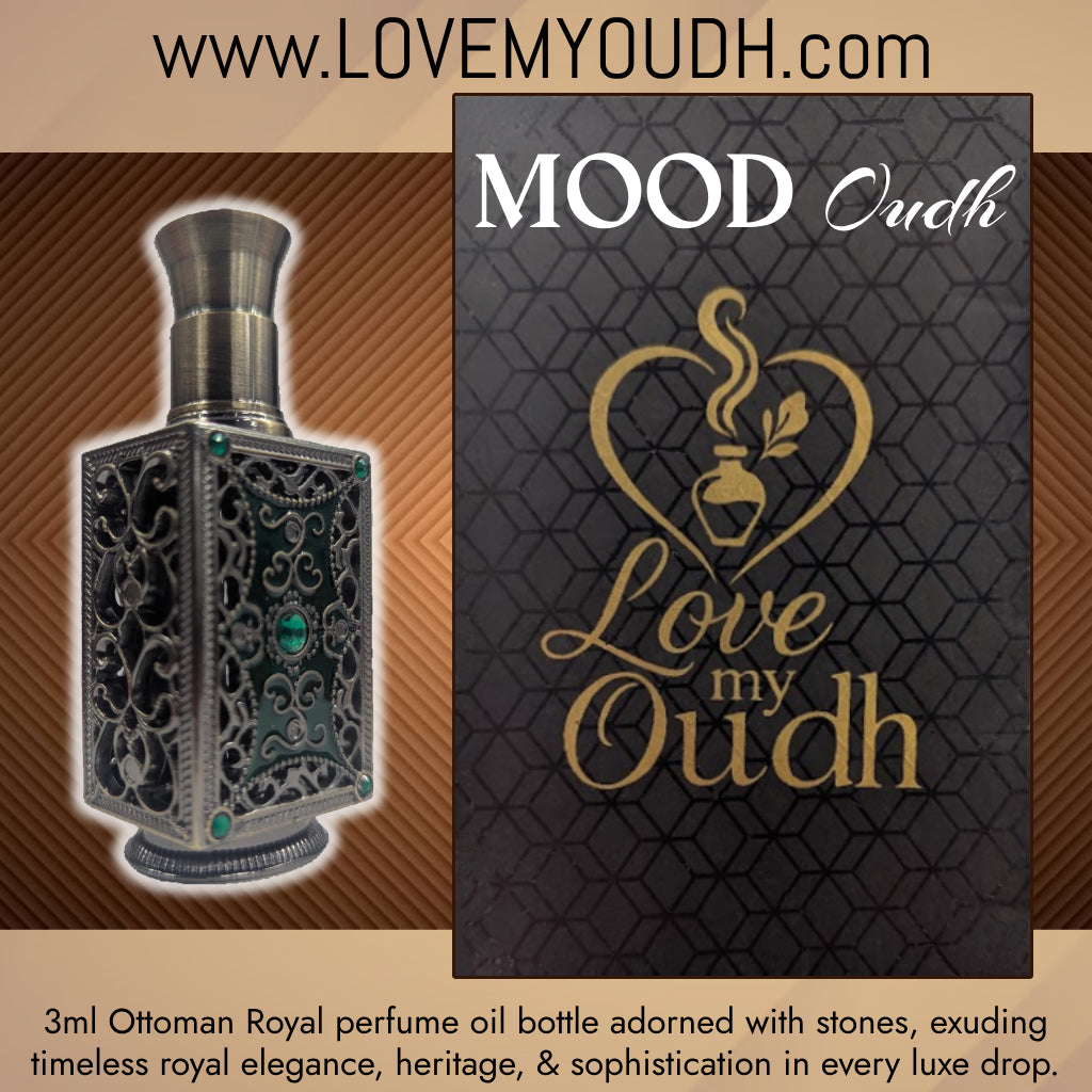 Oud Mood - Premium Perfume Oil with Ottoman Legacy 3ml Metal Bottle