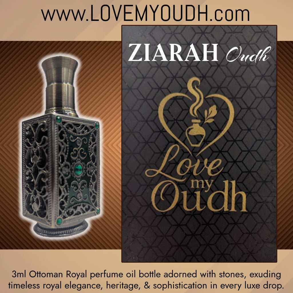 Ziarah Oud - Premium Perfume Oil with Ottoman Legacy 3ml Metal Bottle