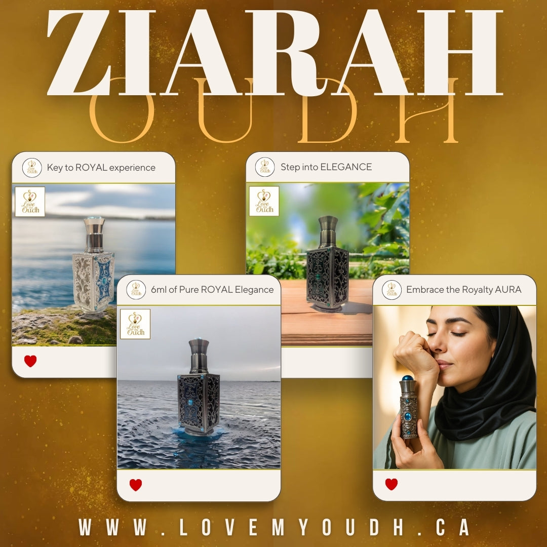 Ziarah Oud - Premium Perfume Oil with Ottoman Legacy 3ml Metal Bottle