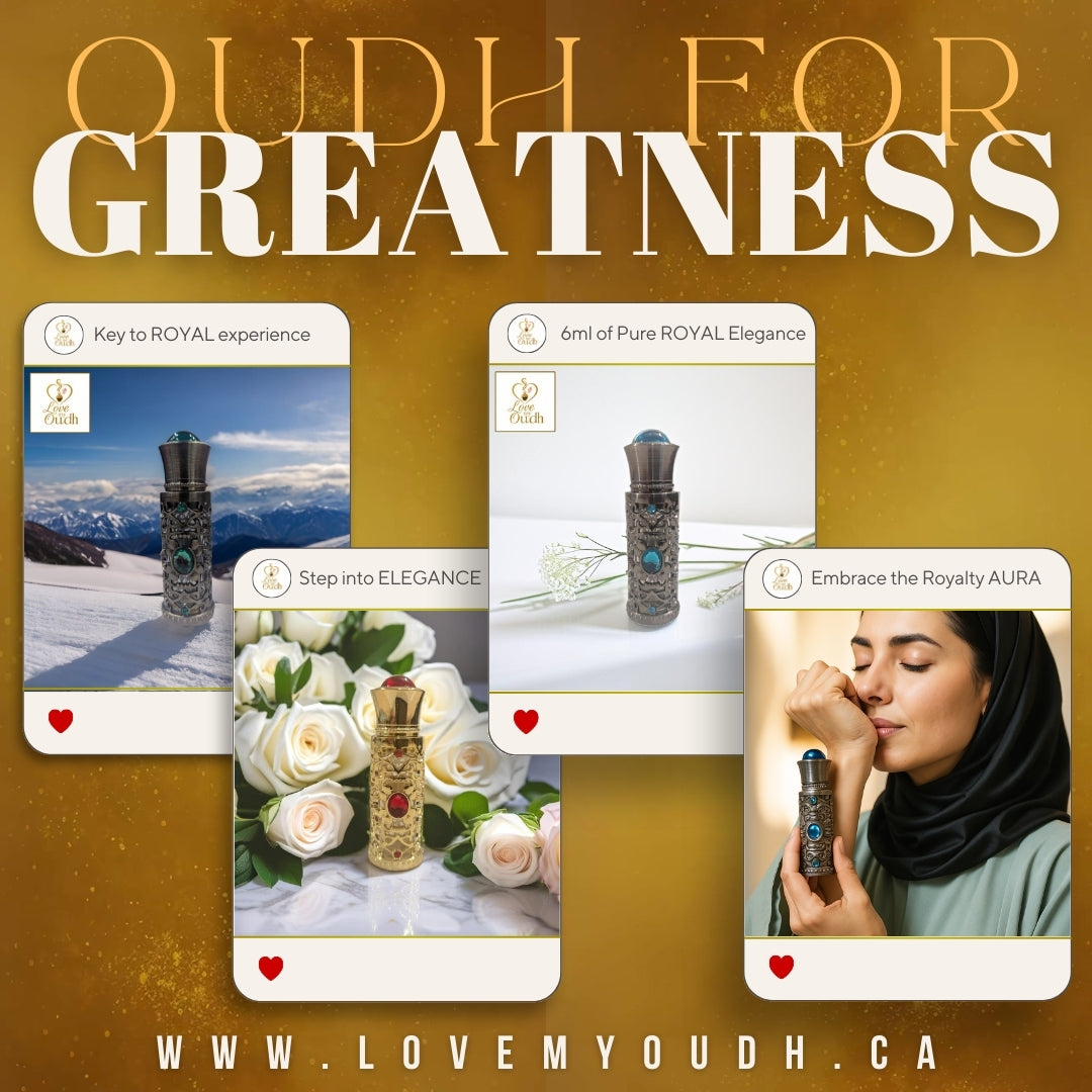 Oud for GREATness - Premium Perfume Oil Quality with Royal 6ml Metal Bottle