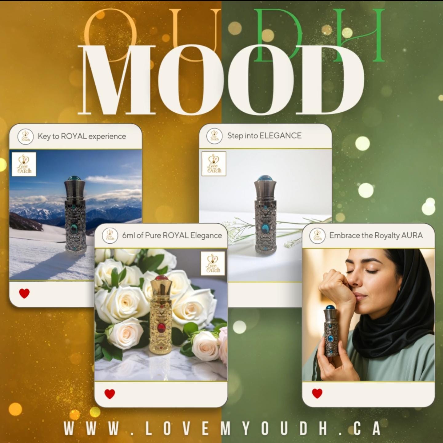 Oud Mood - Premium Perfume Oil Quality with Royal 6ml Metal Bottle
