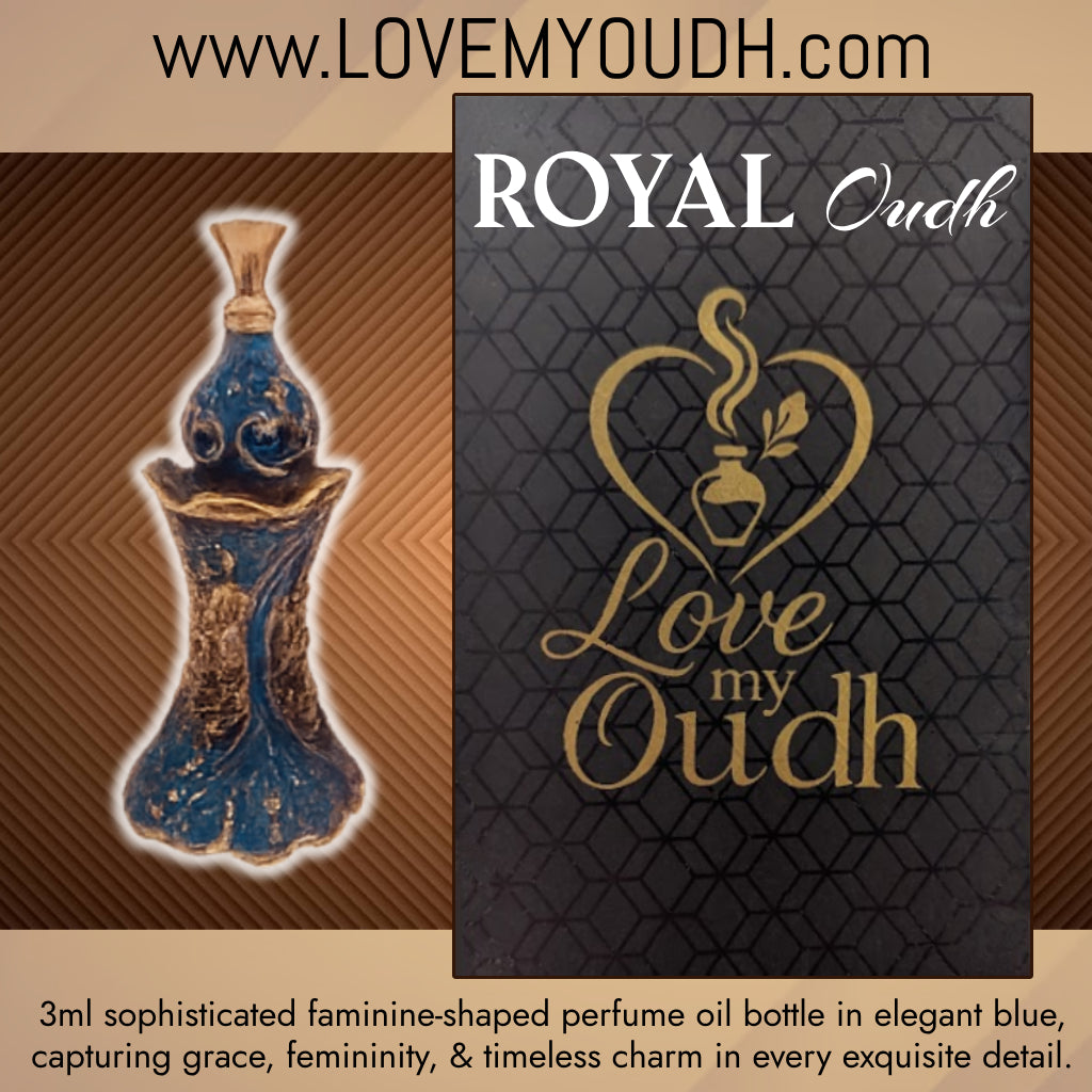 Royal Oud - Premium Perfume Oil with Feminine Legacy 3ml Metal Bottle