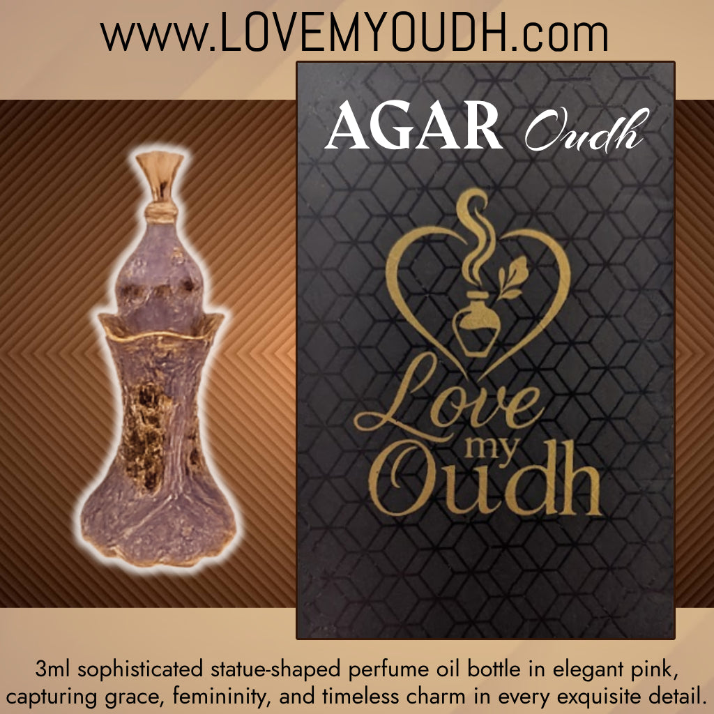 Agar Oud - Premium Perfume Oil with Feminine Legacy 3ml Metal Bottle
