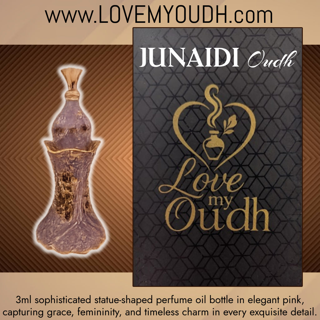 Junaidi Oud - Premium Perfume Oil with Feminine Legacy 3ml Metal Bottle
