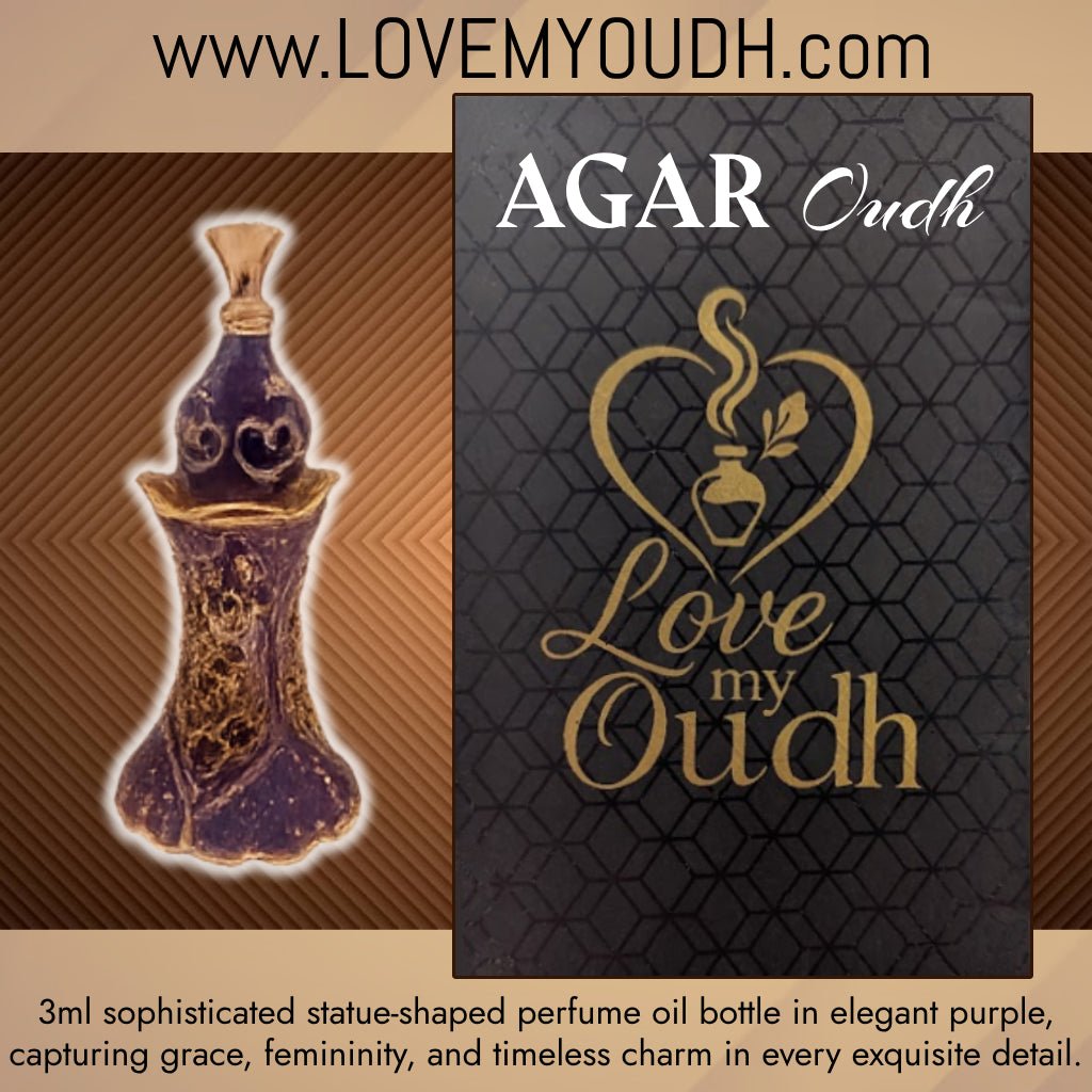 Agar Oud - Premium Perfume Oil with Feminine Legacy 3ml Metal Bottle