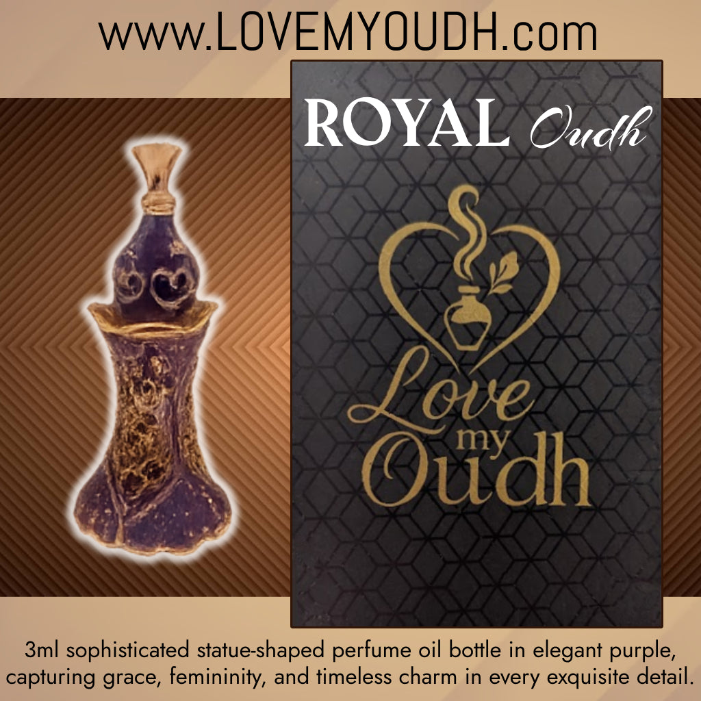 Royal Oud - Premium Perfume Oil with Feminine Legacy 3ml Metal Bottle