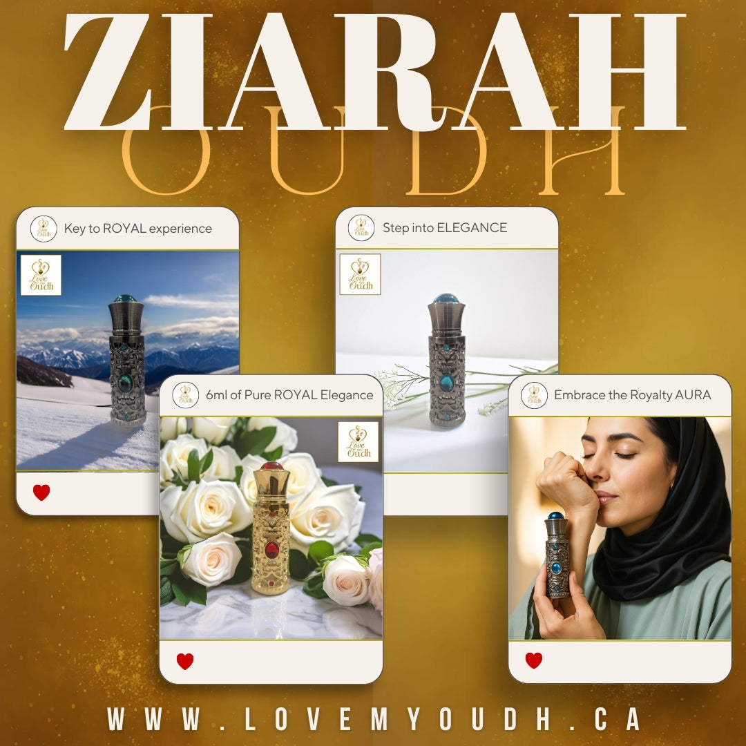 Ziarah Oud - Premium Perfume Oil Quality with Royal 6ml Metal Bottle
