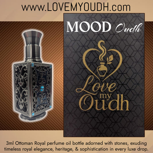 Oud Mood - Premium Perfume Oil with Ottoman Legacy 3ml Metal Bottle