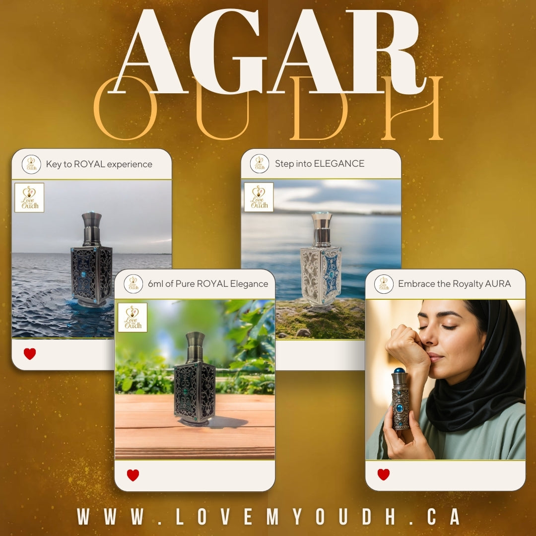 Agar Oud - Premium Perfume Oil with Ottoman Legacy 3ml Metal Bottle