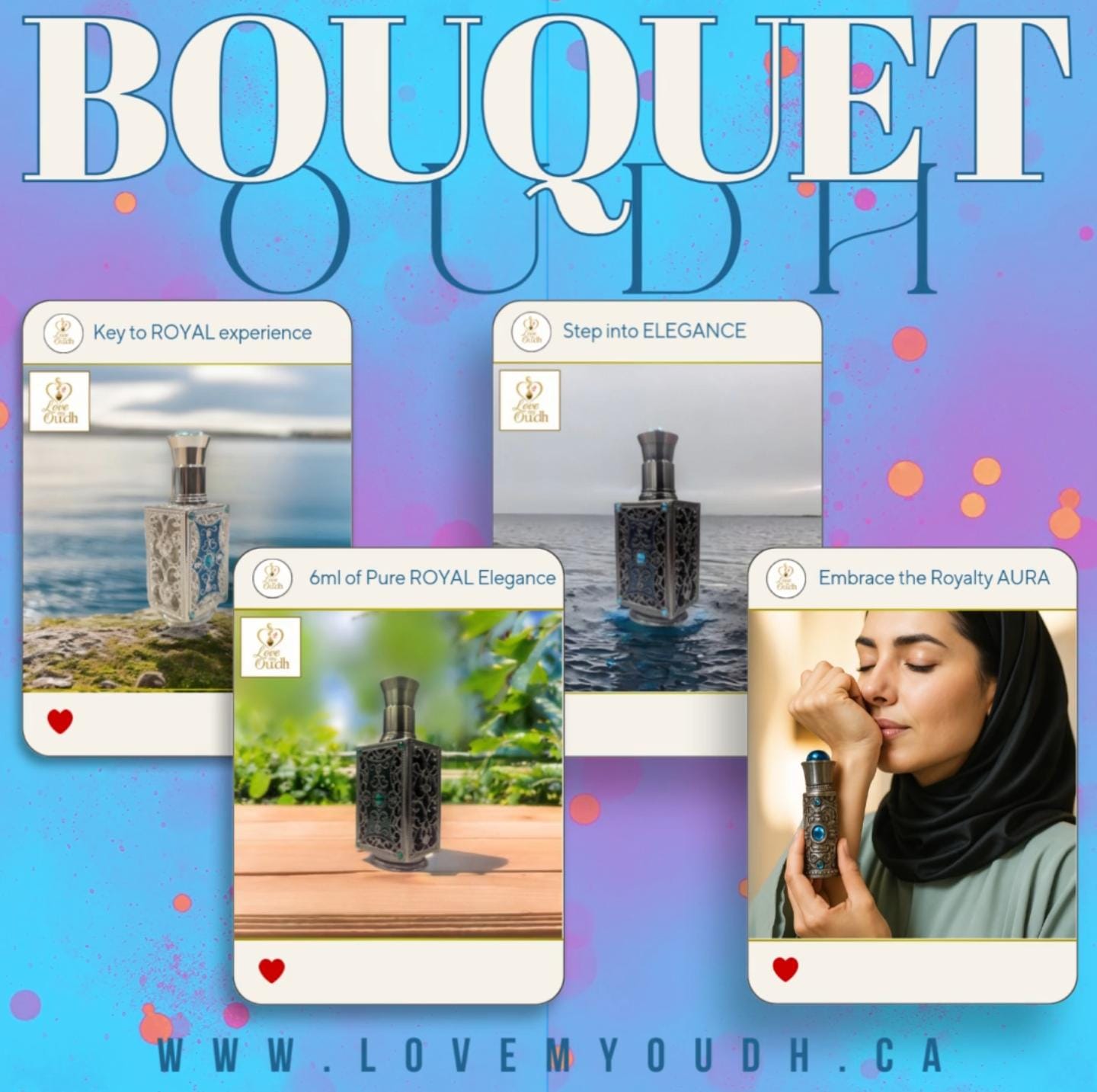 Bouquet Oud - Premium Perfume Oil with Ottoman Legacy 3ml Metal Bottle