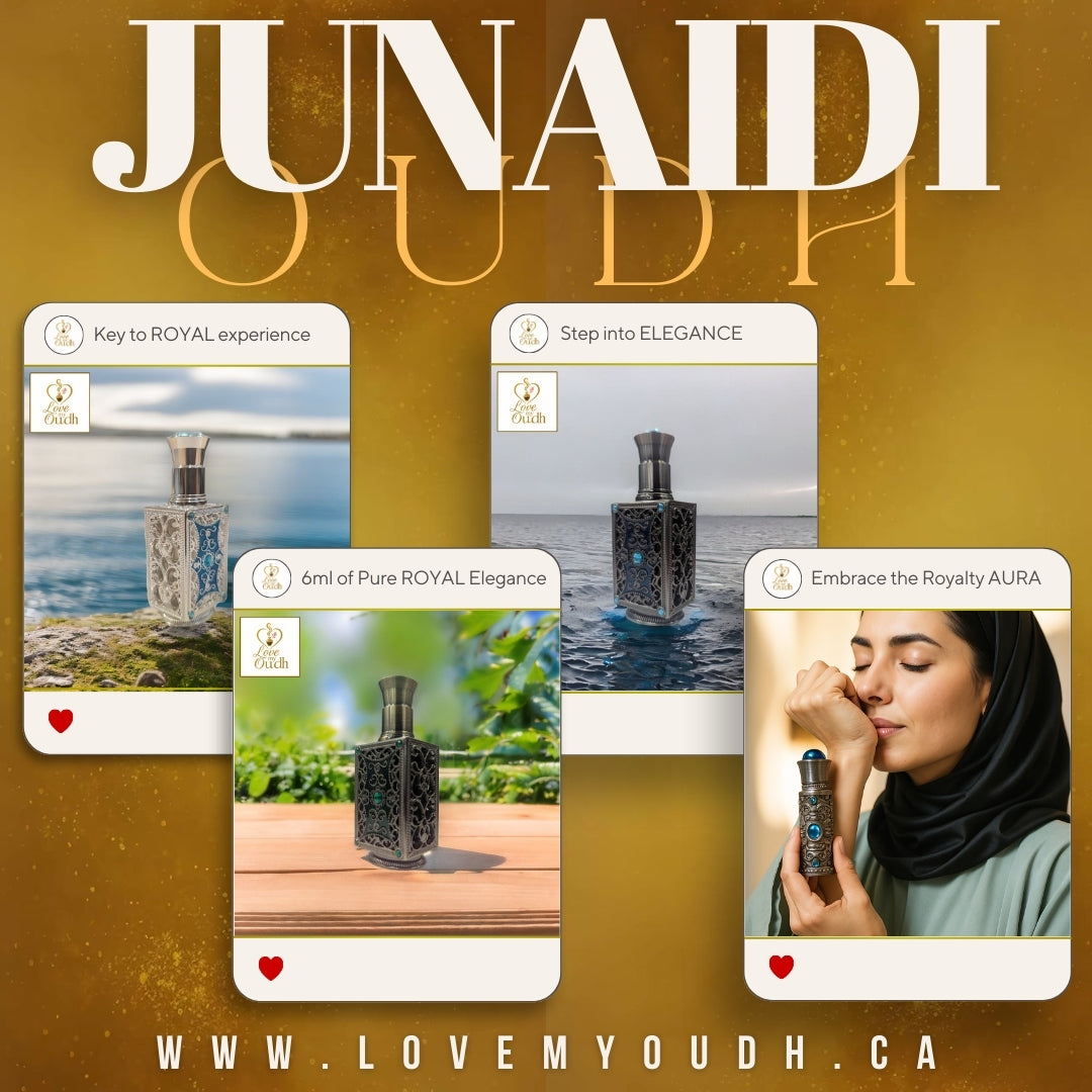 Junaidi Oud - Premium Perfume Oil with Ottoman Legacy 3ml Metal Bottle