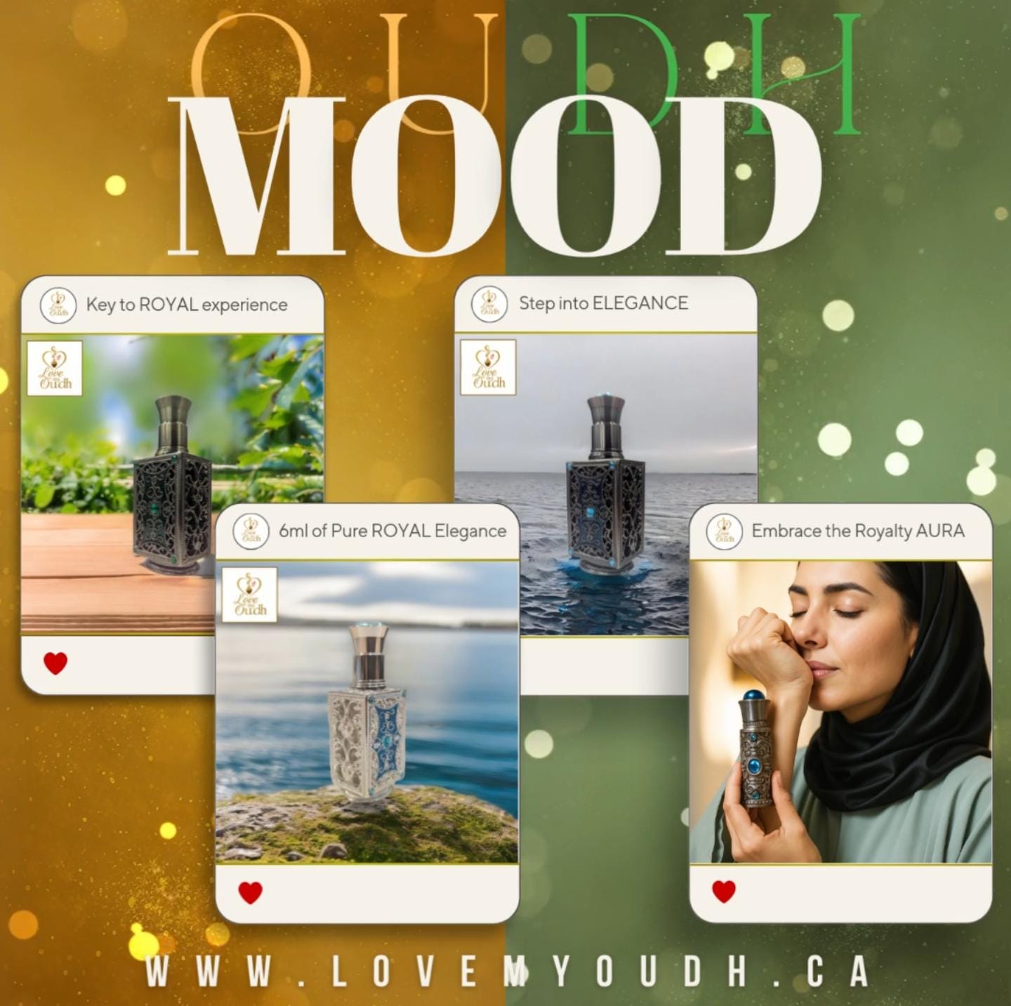 Oud Mood - Premium Perfume Oil with Ottoman Legacy 3ml Metal Bottle
