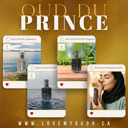 Oud du Prince - Premium Perfume Oil with Ottoman Legacy 3ml Metal Bottle