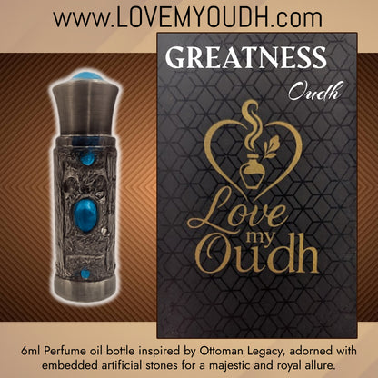 Oud for GREATness - Premium Perfume Oil Quality with Royal 6ml Metal Bottle