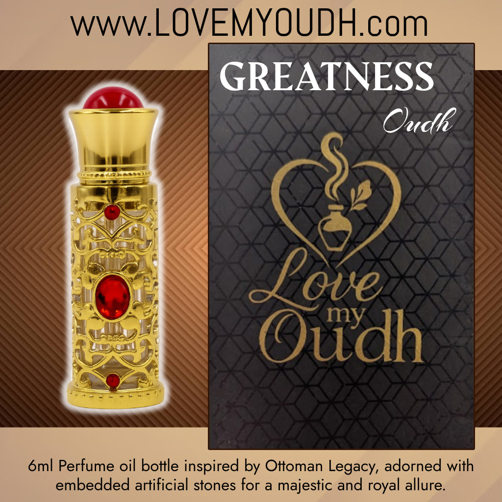 Oud for GREATness - Premium Perfume Oil Quality with Royal 6ml Metal Bottle