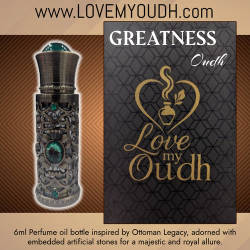 Oud for GREATness - Premium Perfume Oil Quality with Royal 6ml Metal Bottle