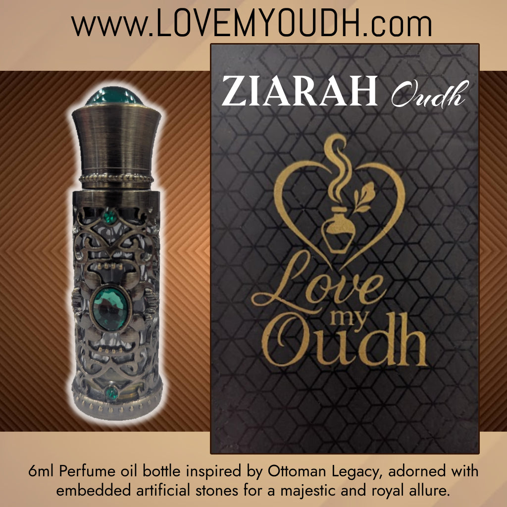 Ziarah Oud - Premium Perfume Oil Quality with Royal 6ml Metal Bottle