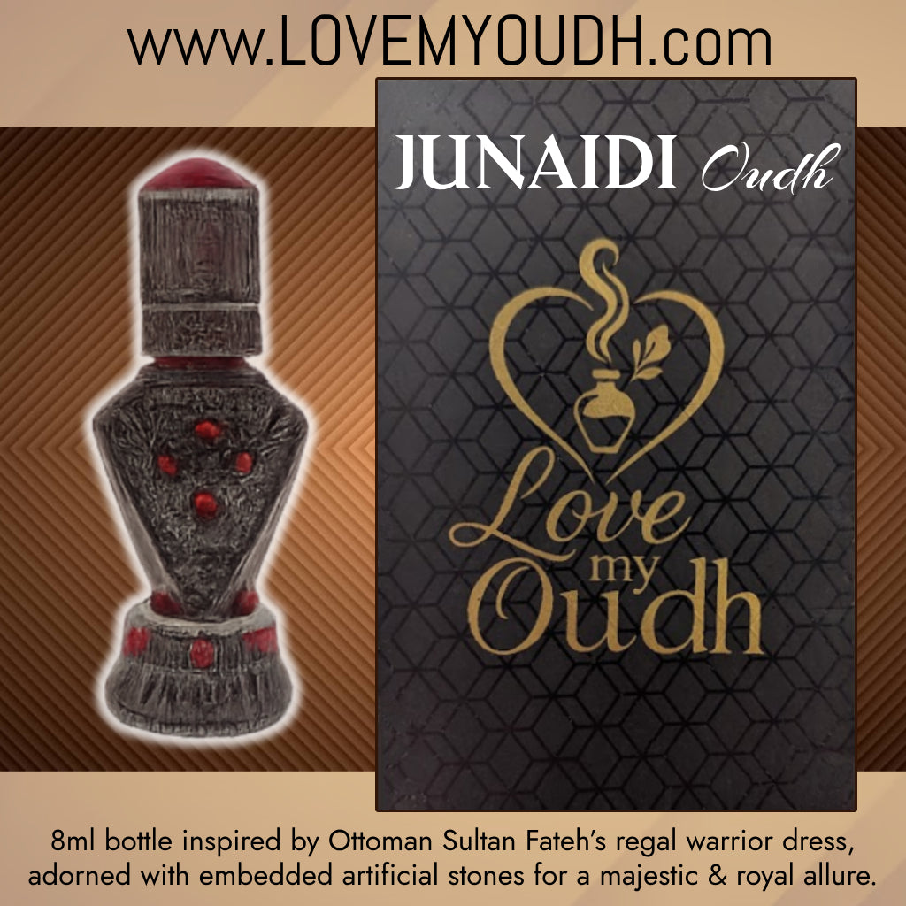 Junaidi Oud - Premium Perfume Oil Quality with Royal Sultan 8ml Metal Bottle