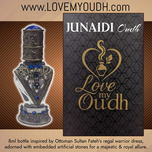 Junaidi Oud - Premium Perfume Oil Quality with Royal Sultan 8ml Metal Bottle