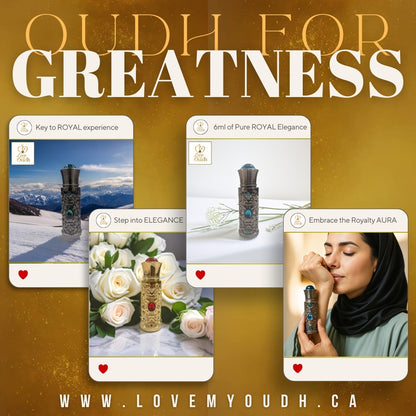 Oud for GREATness - Premium Perfume Oil Quality with Royal 6ml Metal Bottle