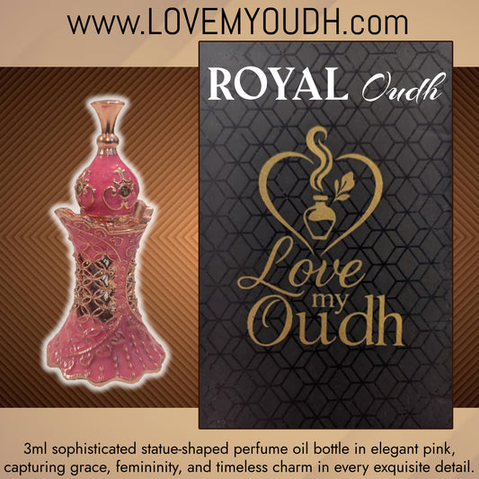 Royal Oud - Premium Perfume Oil with Feminine Legacy 3ml Metal Bottle