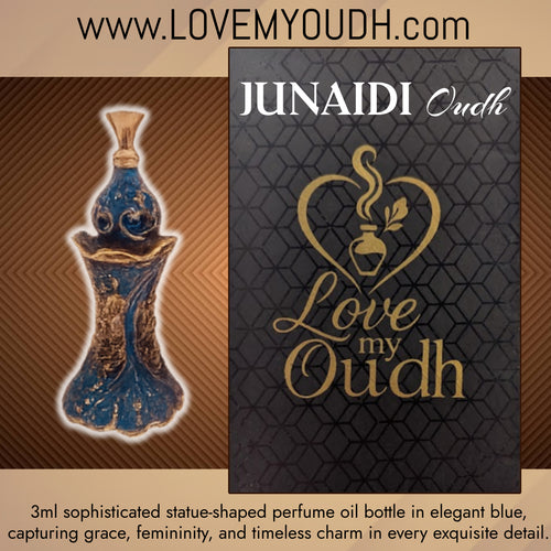 Junaidi Oud - Premium Perfume Oil with Feminine Legacy 3ml Metal Bottle