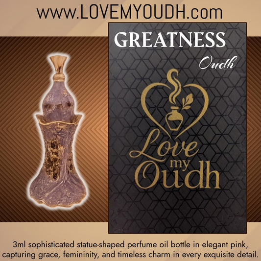 Oud for GREATness - Premium Perfume Oil with Feminine Legacy 3ml Metal Bottle