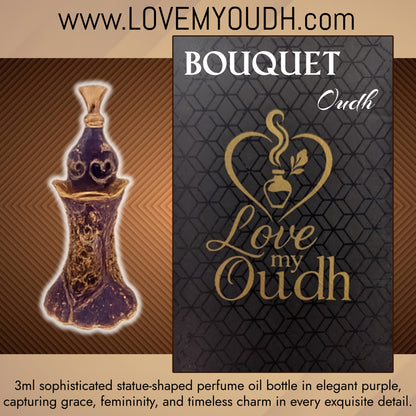 Bouquet Oud - Premium Perfume Oil with Feminine Legacy 3ml Metal Bottle