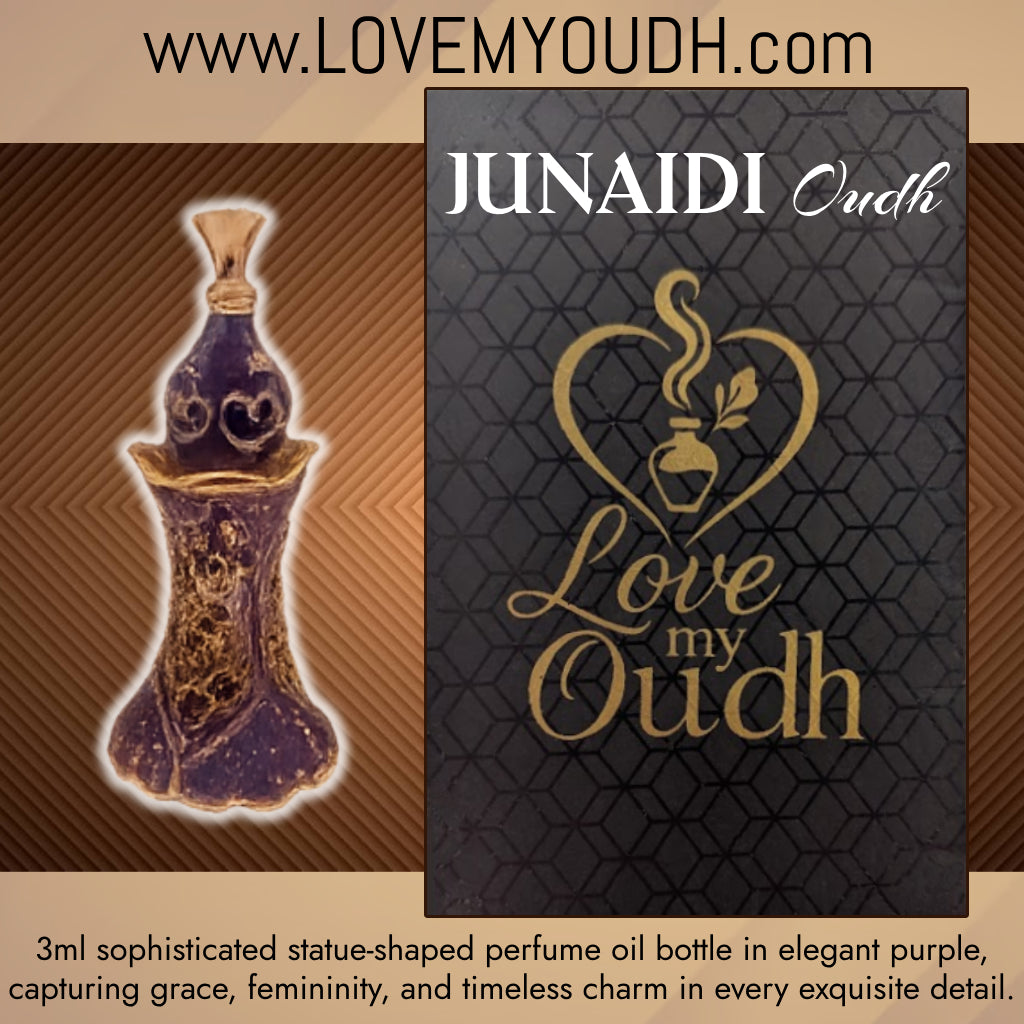 Junaidi Oud - Premium Perfume Oil with Feminine Legacy 3ml Metal Bottle