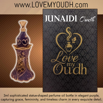 Junaidi Oud - Premium Perfume Oil with Feminine Legacy 3ml Metal Bottle