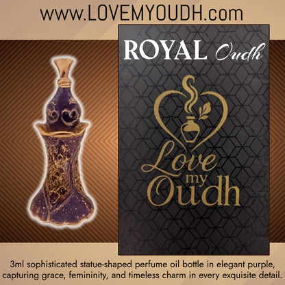 Royal Oud - Premium Perfume Oil with Feminine Legacy 3ml Metal Bottle