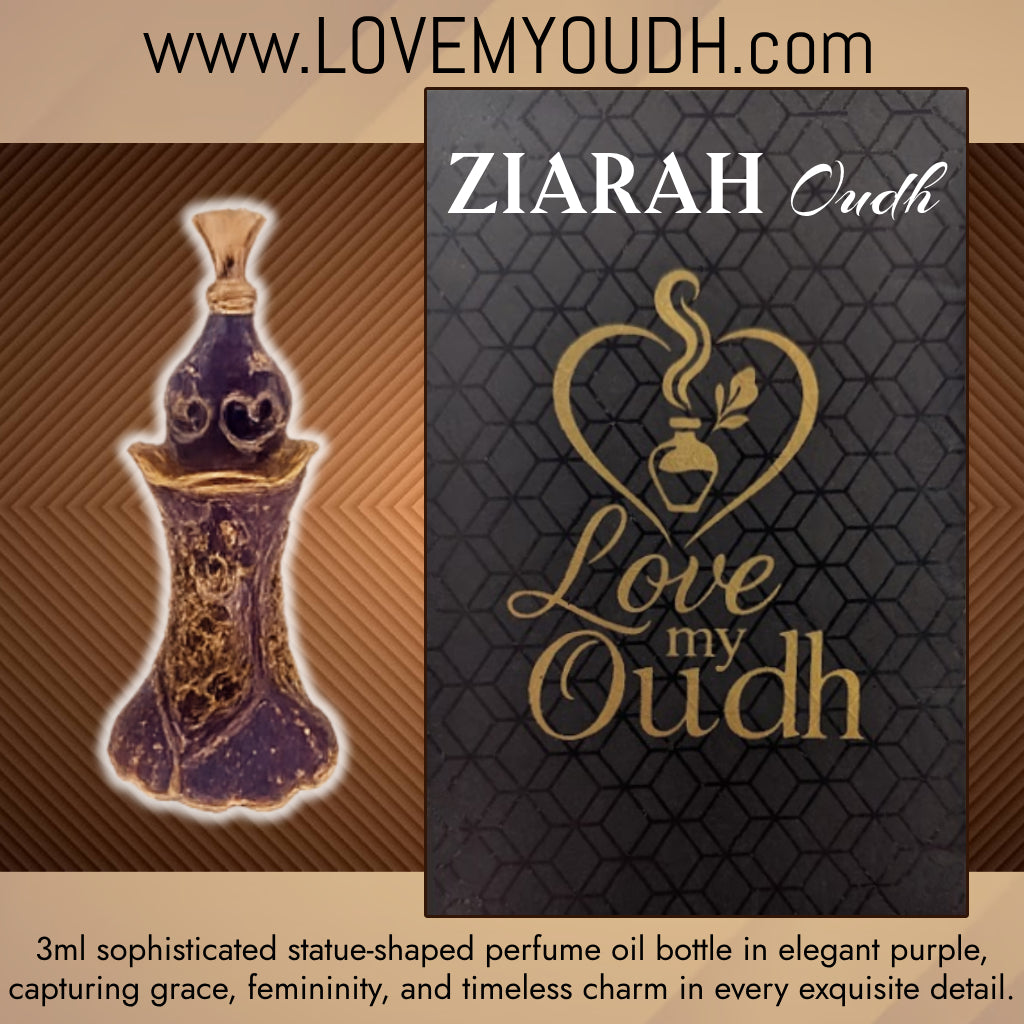 Ziarah Oud - Premium Perfume Oil with Feminine Legacy 3ml Metal Bottle