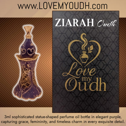 Ziarah Oud - Premium Perfume Oil with Feminine Legacy 3ml Metal Bottle