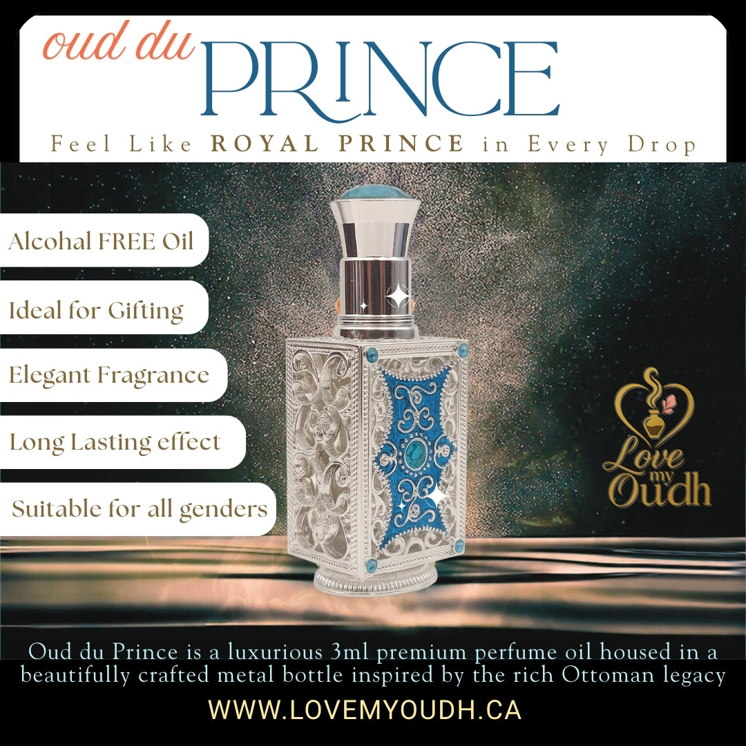 Oud du Prince - Premium Perfume Oil with Ottoman Legacy 3ml Metal Bottle